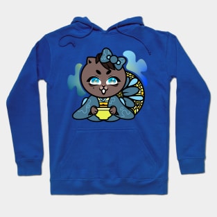 Sitting Geisha (Blue) Hoodie